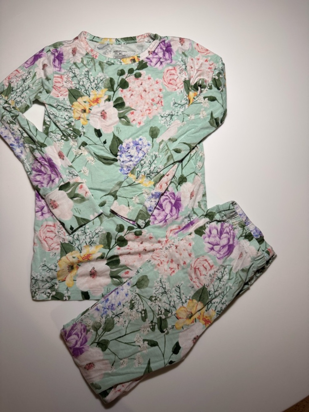 Posh Peanut Kids Floral Long-Sleeve Pajama Set